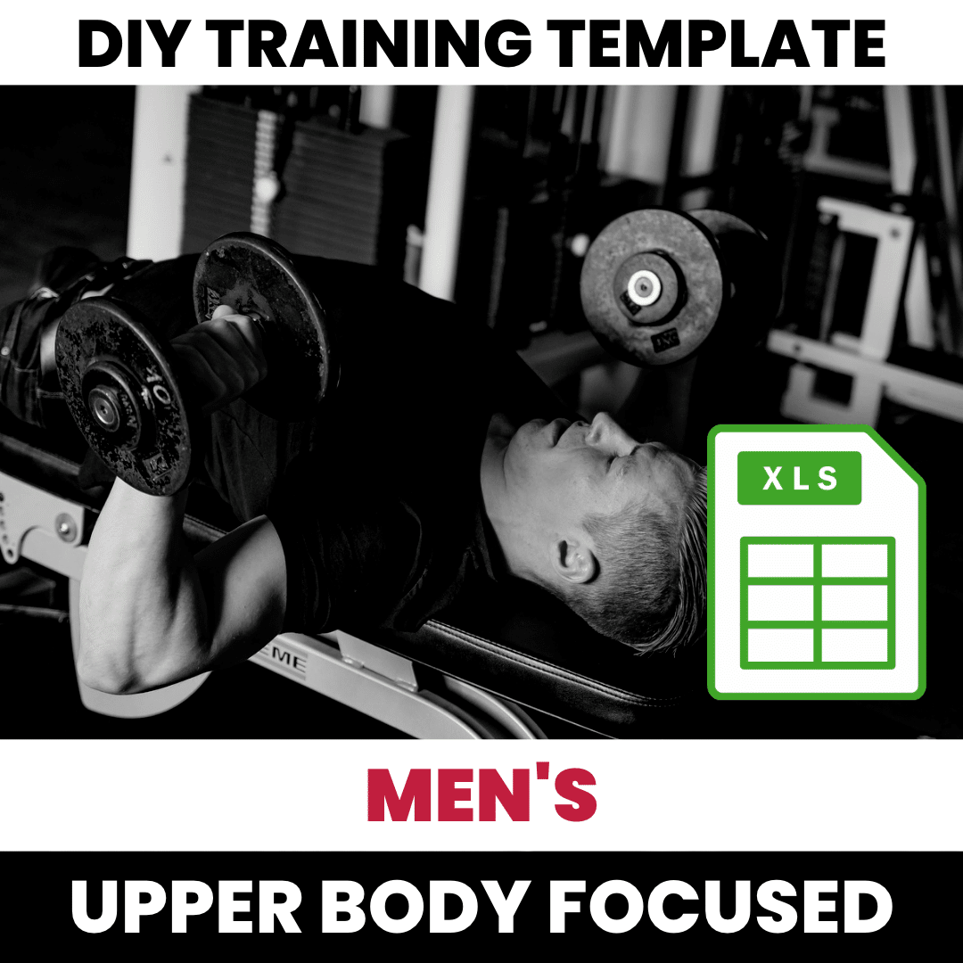 Men’s DIY Excel Template: Max Hypertrophy – Upper Body Focus